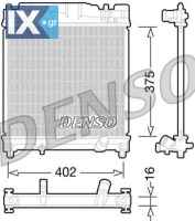 Ψυγείο, ψύξη κινητήρα DENSO DRM50077