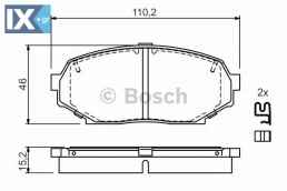 Σετ τακάκια, δισκόφρενα BOSCH 0986424303