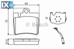 Σετ τακάκια, δισκόφρενα BOSCH 0986424830