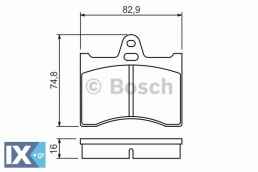 Σετ τακάκια, δισκόφρενα BOSCH 0986463890