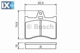 Σετ τακάκια, δισκόφρενα BOSCH 0986463890