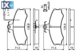 Σετ τακάκια, δισκόφρενα BOSCH 0986467411