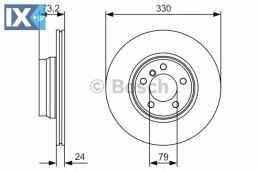 Δισκόπλακα BOSCH 0986479A06