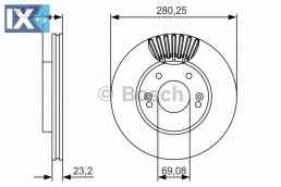 Δισκόπλακα BOSCH 0986479A12