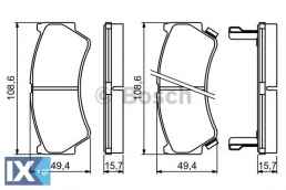 Σετ τακάκια, δισκόφρενα BOSCH 0986494234