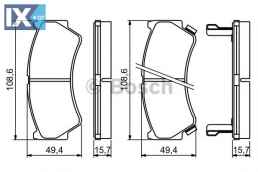 Σετ τακάκια, δισκόφρενα BOSCH 0986494234