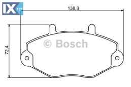 Σετ τακάκια, δισκόφρενα BOSCH 0986494289