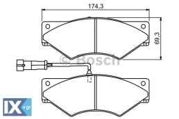 Σετ τακάκια, δισκόφρενα BOSCH 0986494296