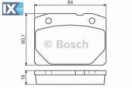 Σετ τακάκια, δισκόφρενα BOSCH 0986494568