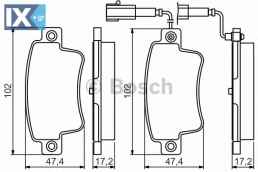 Σετ τακάκια, δισκόφρενα BOSCH 0986495355