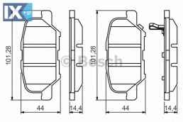 Σετ τακάκια, δισκόφρενα BOSCH 0986495358