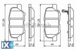 Σετ τακάκια, δισκόφρενα BOSCH 0986495358