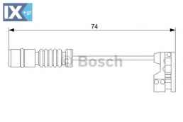 Προειδοπ. επαφή, φθορά υλικού τριβής των φρένων BOSCH 1987473008