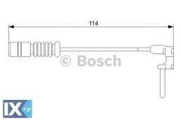 Προειδοπ. επαφή, φθορά υλικού τριβής των φρένων BOSCH 1987473011
