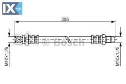 Ελαστικός σωλήνας φρένων BOSCH 1987476003