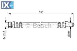 Ελαστικός σωλήνας φρένων BOSCH 1987476081