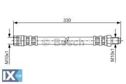 Ελαστικός σωλήνας φρένων BOSCH 1987476081