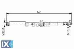 Ελαστικός σωλήνας φρένων BOSCH 1987476180