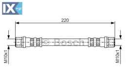 Ελαστικός σωλήνας φρένων BOSCH 1987476203
