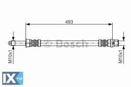 Ελαστικός σωλήνας φρένων BOSCH 1987476294