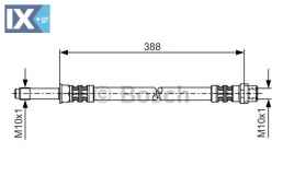 Ελαστικός σωλήνας φρένων BOSCH 1987476300