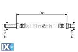 Ελαστικός σωλήνας φρένων BOSCH 1987476300