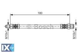 Ελαστικός σωλήνας φρένων BOSCH 1987476302