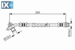 Ελαστικός σωλήνας φρένων BOSCH 1987476332