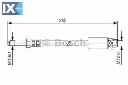 Ελαστικός σωλήνας φρένων BOSCH 1987476359