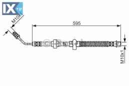 Ελαστικός σωλήνας φρένων BOSCH 1987476372