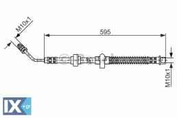 Ελαστικός σωλήνας φρένων BOSCH 1987476372