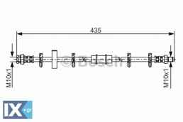 Ελαστικός σωλήνας φρένων BOSCH 1987476442