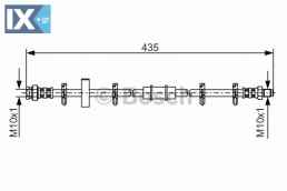 Ελαστικός σωλήνας φρένων BOSCH 1987476442