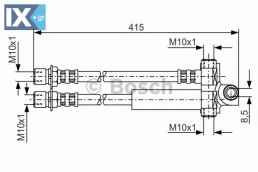 Ελαστικός σωλήνας φρένων BOSCH 1987476615