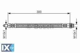 Ελαστικός σωλήνας φρένων BOSCH 1987476679