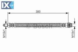 Ελαστικός σωλήνας φρένων BOSCH 1987476679