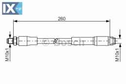 Ελαστικός σωλήνας φρένων BOSCH 1987476760