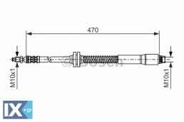 Ελαστικός σωλήνας φρένων BOSCH 1987476951