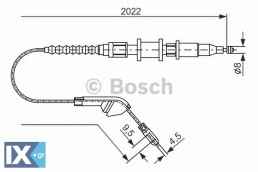 Ντίζα, φρένο ακινητοποίησης BOSCH 1987477143