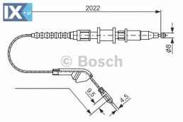 Ντίζα, φρένο ακινητοποίησης BOSCH 1987477143