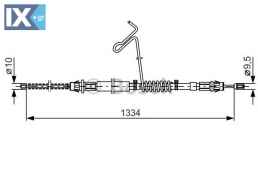 Ντίζα, φρένο ακινητοποίησης BOSCH 1987477177