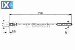 Ντίζα, φρένο ακινητοποίησης BOSCH 1987477240