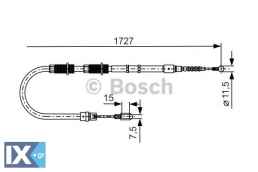 Ντίζα, φρένο ακινητοποίησης BOSCH 1987477259