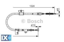 Ντίζα, φρένο ακινητοποίησης BOSCH 1987477756