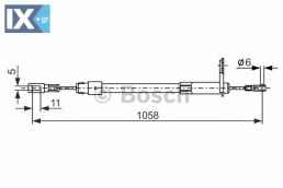 Ντίζα, φρένο ακινητοποίησης BOSCH 1987477849