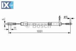 Ντίζα, φρένο ακινητοποίησης BOSCH 1987477850