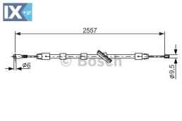 Ντίζα, φρένο ακινητοποίησης BOSCH 1987477896