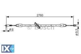 Ντίζα, φρένο ακινητοποίησης BOSCH 1987477901