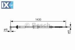 Ντίζα, φρένο ακινητοποίησης BOSCH 1987477912