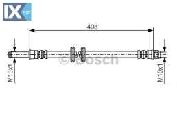 Ελαστικός σωλήνας φρένων BOSCH 1987481006